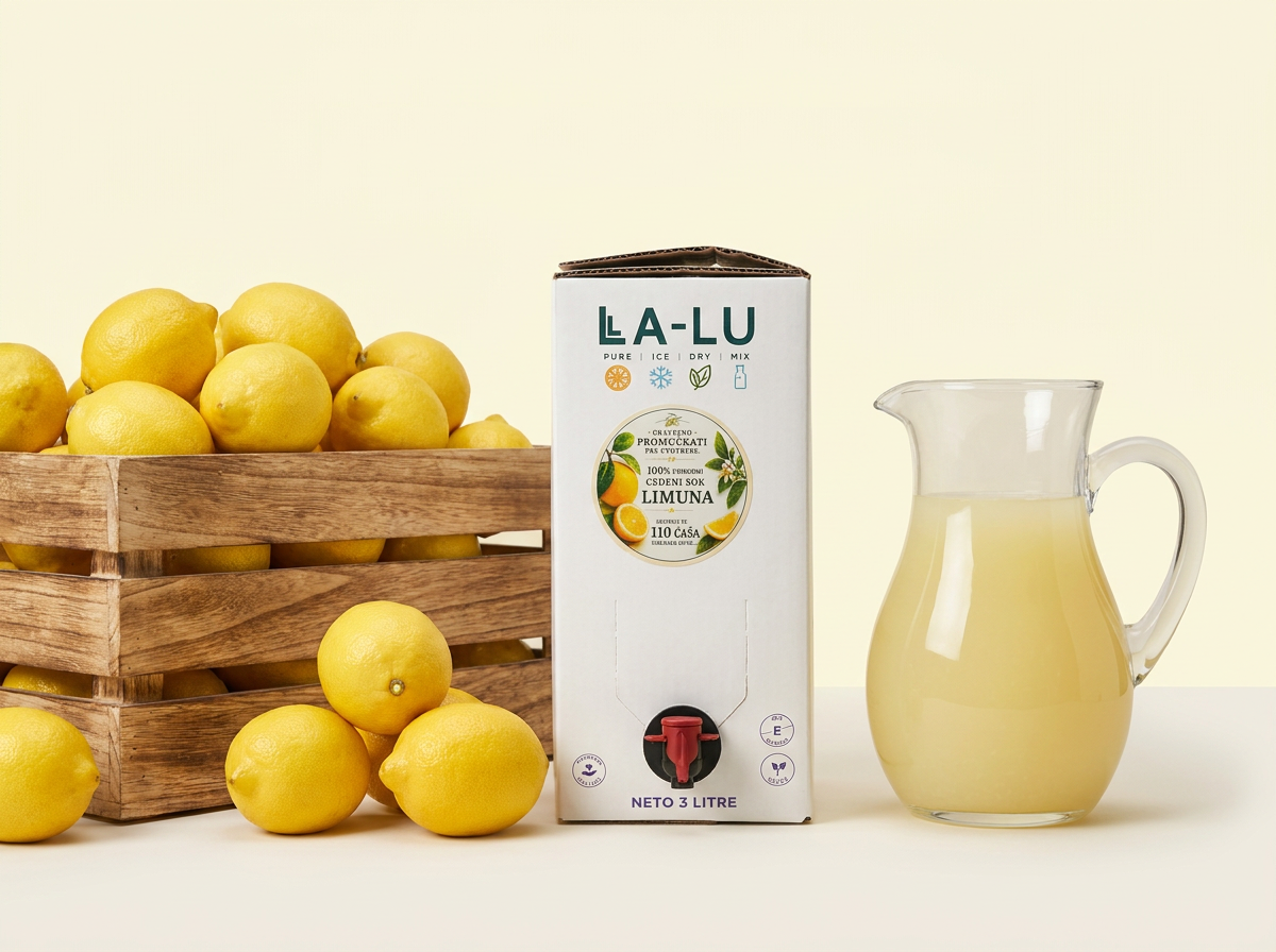 LA-LU Bag-in-Box ambalaža sa prirodnim sokom limuna